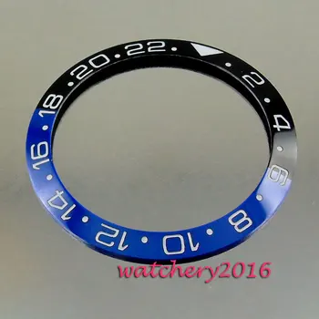 

38mm new high quality blue & black ceramic bezel insert watch kit fit automatic Men's watch bezel
