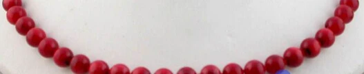 

huij 002172 beautiful 17" 10mm nature round red coral necklace