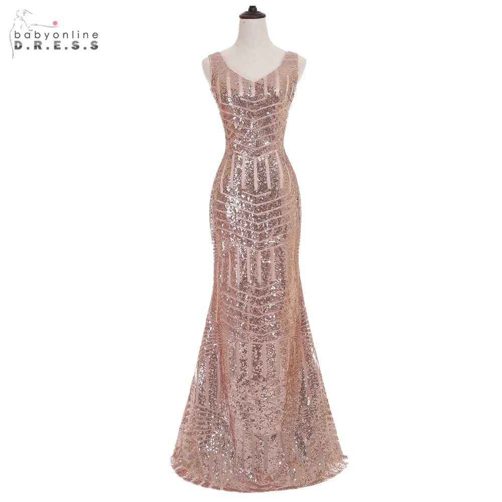 robe sequin rose