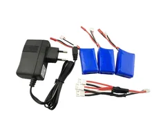 WLtoys Батарея зарядки 7.4 В Зарядное устройство с 3×1100 мАч 25c Батарея зарядный кабель для RC автомобиль Запчасти a949 A959 a969 A979 L959