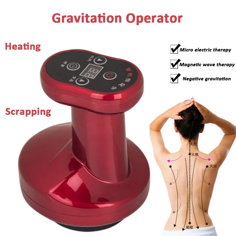 Electric Cupping Stimulate Acupoint Body Slimming Massager Guasha Scraping Heat Massage Negative Pressure Acupuncture Therapy