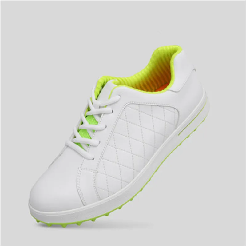 Новые PGM туфли для гольфа Ms. лакированные Нескользящие туфли дышащая сетчатая обувь с 3D дышащей прорезью внутри противоскользящая запатентованная обувь - Цвет: microfiber leather