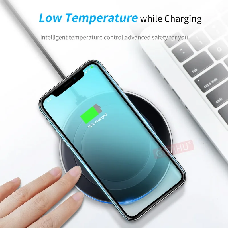 Samsung 5V2A Wireless Charger Adapter Charge Pad For Galaxy S8 S9 S10 Plus S6Edge S7edge s6 s7 edge Note 8 5 9 Iphone 8 X XS MAX