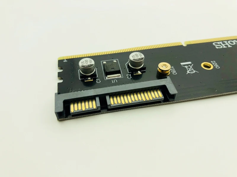 Le noir - Adaptateur DDR4 vers M.2 SATA Riser Memory DDR4 DIMM vers M.2 ...