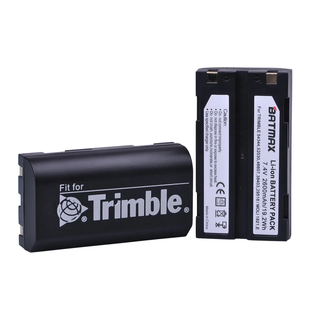 Günstige 4 stücke 7,4 v 2600 mah Batterie + Dual USB Ladegerät für Trimble 54344 Batterie Trimble TR R8 Trimble 5700 5800, MT1000, R7, R8 GPS Empfänger