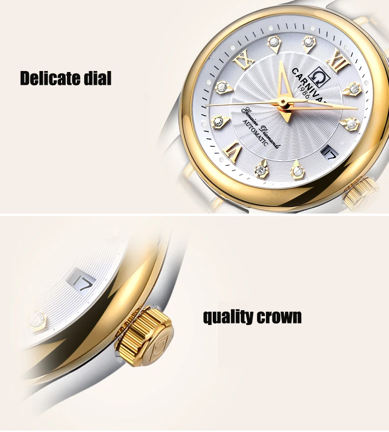 Карнавальный женский часы люксовый бренд дамы автоматические механические часы женские сапфир часы