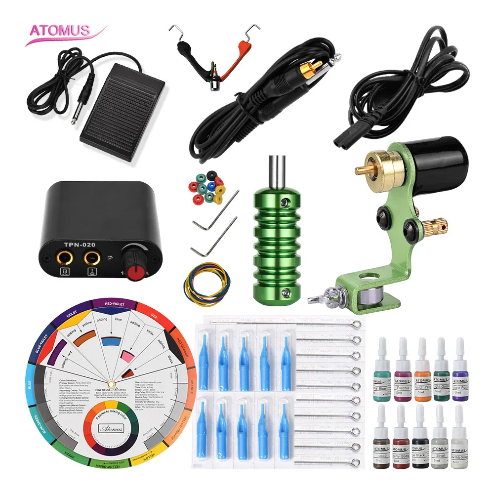 

Tatoo Ensemble A Tatouer Rotary Tattoo Machine Tools Set Tatto Best Kits Makeup Tattoo Pedal Kit Professional Tattoo Needles Tip