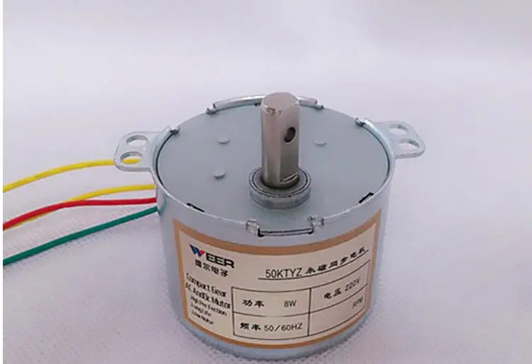 

NEW 50KTYZ 50RPM Permanent Magnet Synchronous motor AC 220V 8W 50RPM Micor Gear Motor Positive & Negative Controlled low-speed