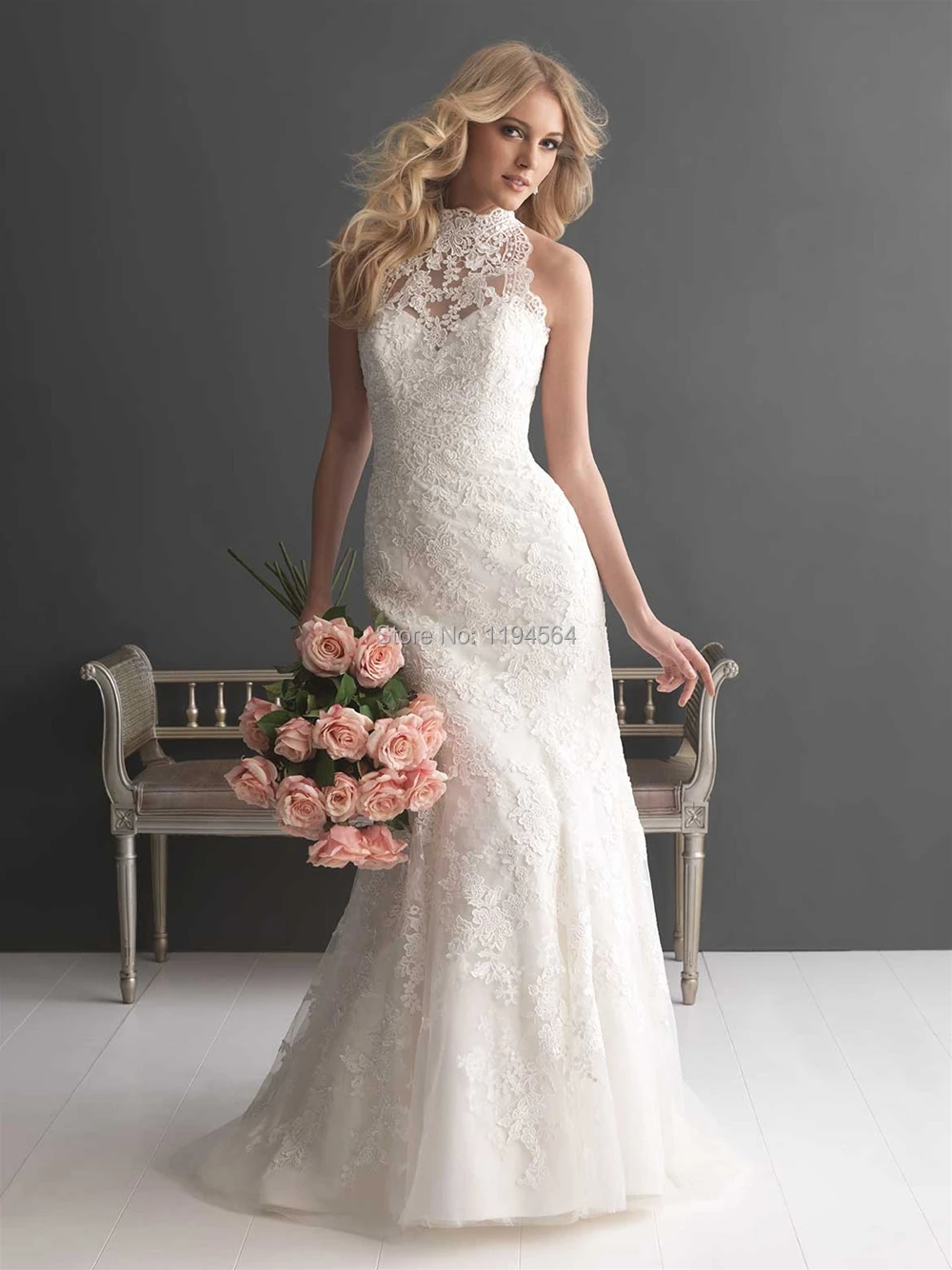 China Wedding Dresses Halter Lace Top Bridal Gown 2017 Sheer Back A Wedding Dresses Made In China One Shoulder Bridal Gown 2017 Top Lace Vestido De Noiva Princesa Zipper Back Wh540