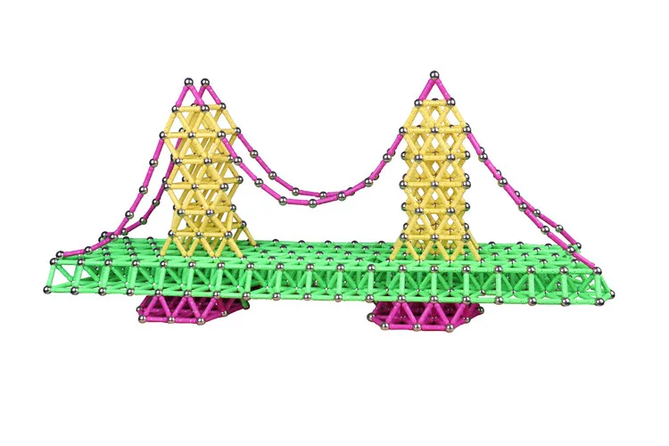 100 шт. магнитные Блоки Магниты шарики магнитные палочки бусины Развивающие DIY Строительные наборы набор игрушек для детей дизайнер