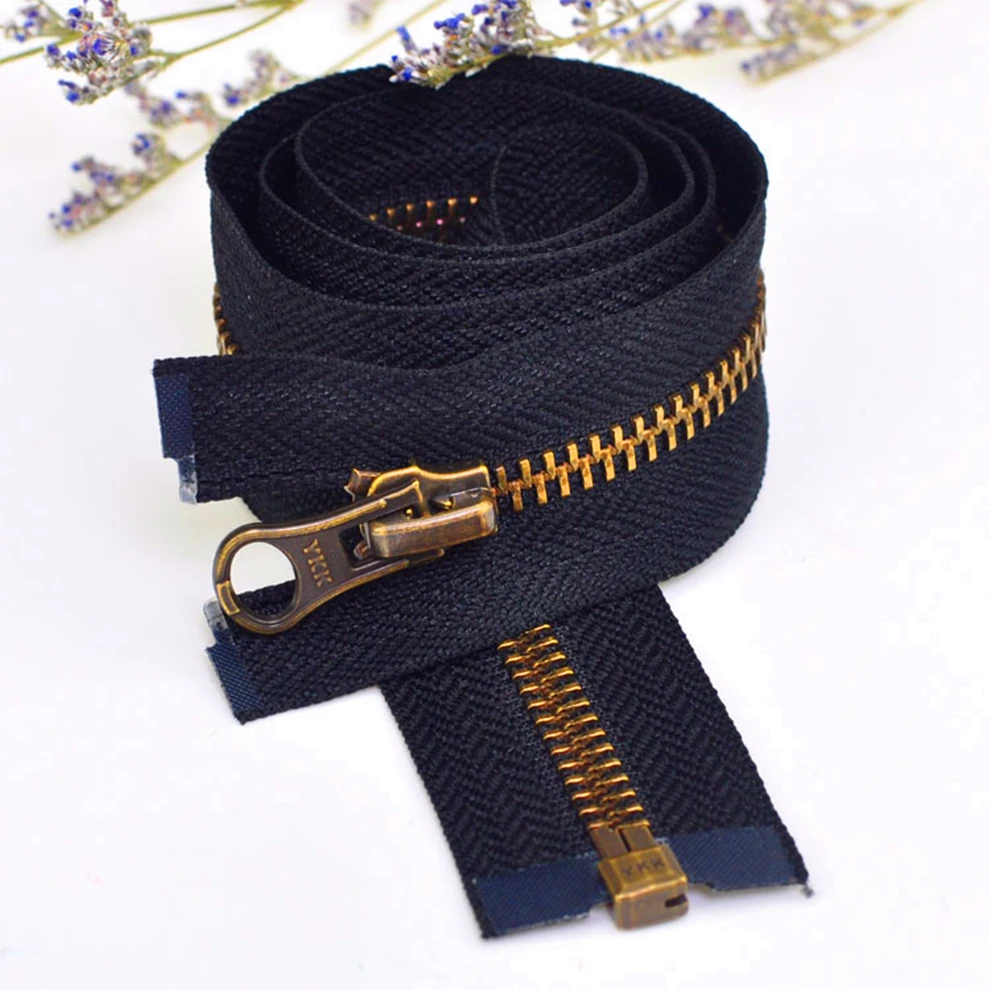 1pcs/lot Authentic 5 zipper long zipper black metallic copper copper