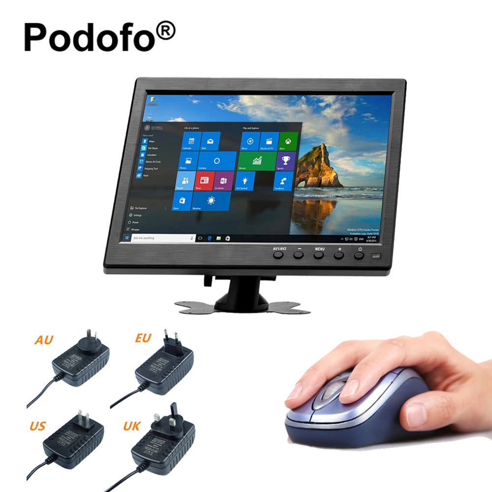 

Podofo Car Headrest Monitor 10.1" TFT LCD VGA / HDMI / AV / USB / SD Port Compatible Input with Screen PC / DVD Player