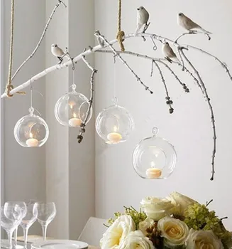 

wholesale hanging glass vase, Succulents plant vase,6/8/10/12 cm round transparent vase, candle holder,wedding supplies 12pcs