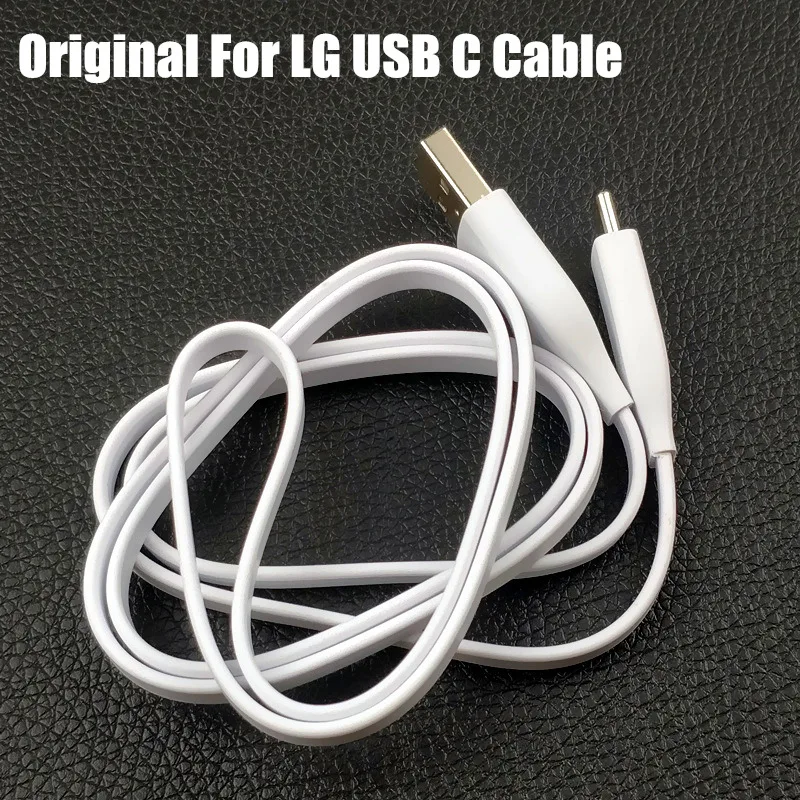 

Original Fast Charger Cable For LG G7 thinq G6 G5 V10 V20 v35 v30 Q6 Mobile Phone100CM White Noodel USB Type C Cable