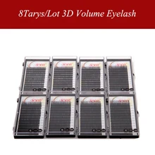 8 лотков/партия натуральные накладные ресницы, норка ресницы мягкий материал ручная работа накладные ресницы B C D Curl 8-15 мм
