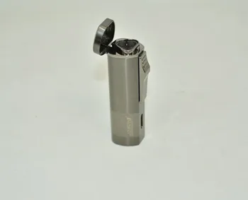 

10pcs/lot Metal 3 jet butane gas lighter,men's refill triple torches 1300'C lighter,outdoor windproof windbreak tool