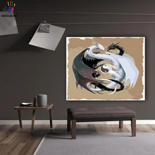 DIY картинки для раскраски по номерам с красочным птерозавром с wingsl картина для рисования по номерам в рамке для дома