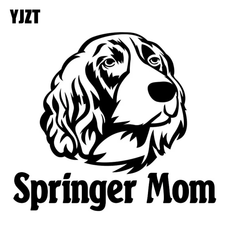 YJZT 15 2 см * 13 4 My Springer Mom Gog виниловые наклейки для автомобиля черный/серебристый