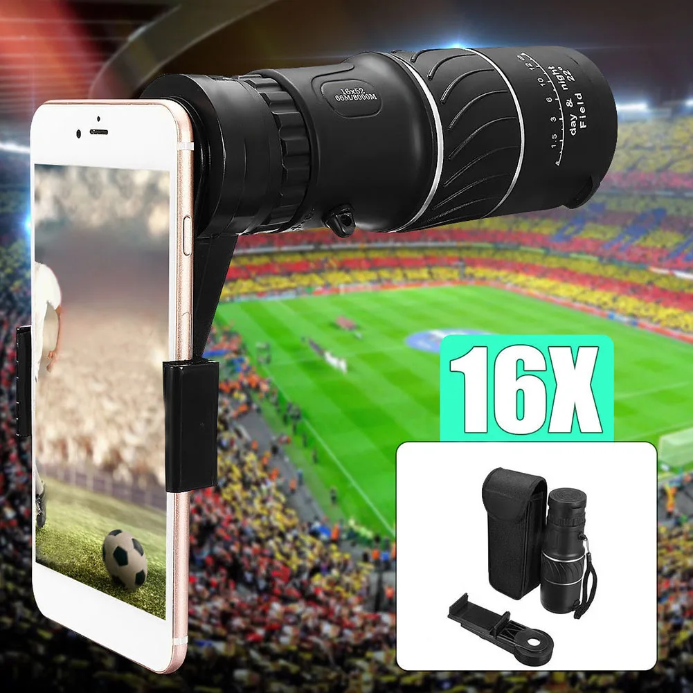 

Zoom 16x52 Lens Camera Monocular Telescope Scope For IPhone X S9 Note 8