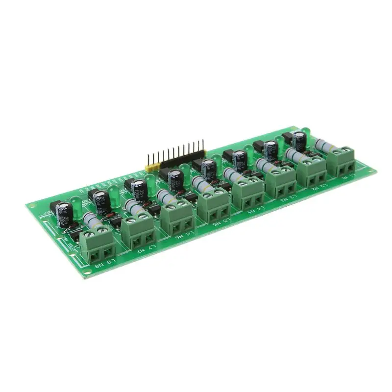 

8 Channel 220V Optocoupler Isolation Test Plate Module Detection Tester TTL Level Optical Coupling Plates Isolate Modules APR02