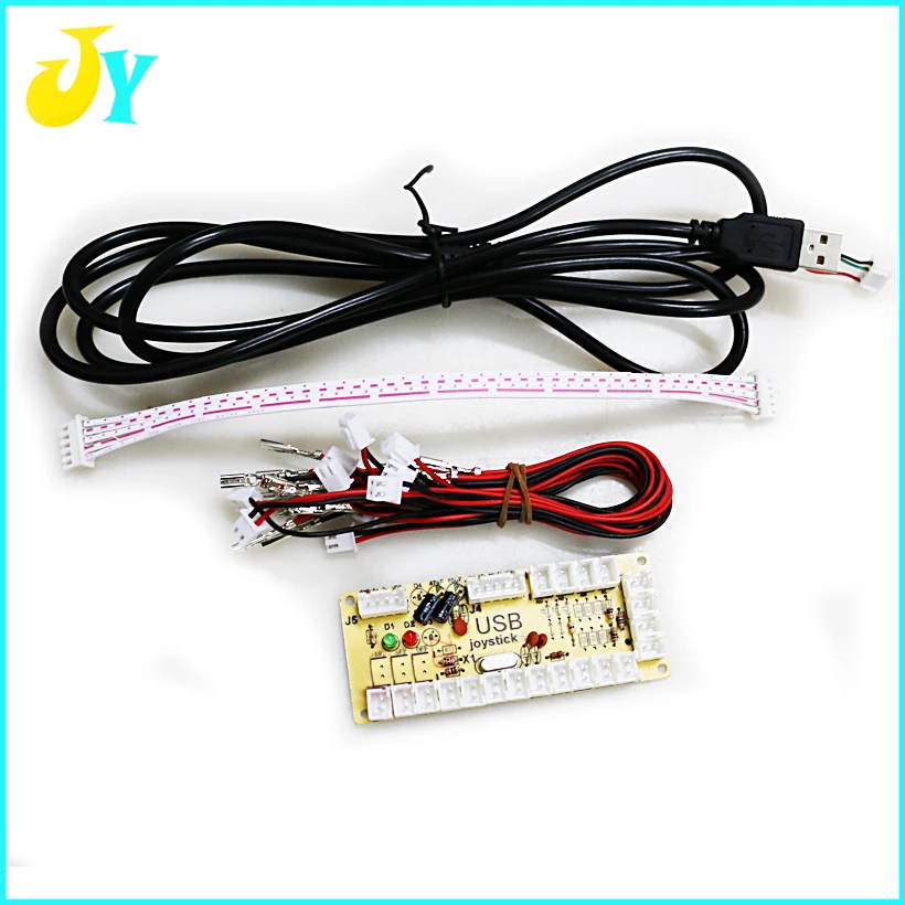 Аркады MAME DIY светодиодный набор с нулевой задержкой USB энкодер для ПК 5Pin 8 позиционный джойстик+ 5 В светодиодный хромированный кнопочный пульт с подсветкой