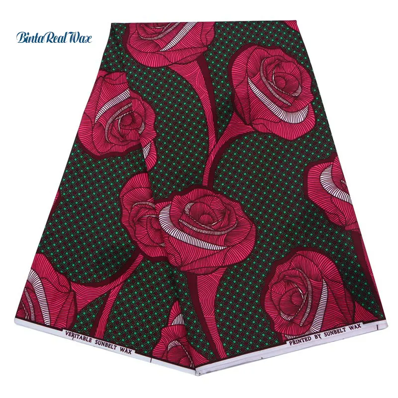 

Binta real Wax Hollandais African Fabric For Bags Dress DIY Textile Sewing African Wax Prints Polyester Ankara Fabric FP6141