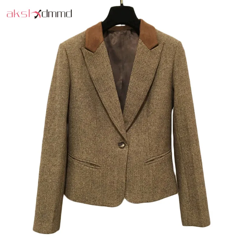 Spring Autumn Women Vest & Blazer & Pants 3pcs Suit Set