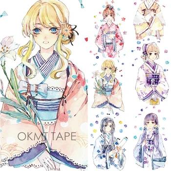 

Kimono Japanese Girl Washi Tape Paper Decorative Adhesive Tape Masking Tape Scrapbook Stickers