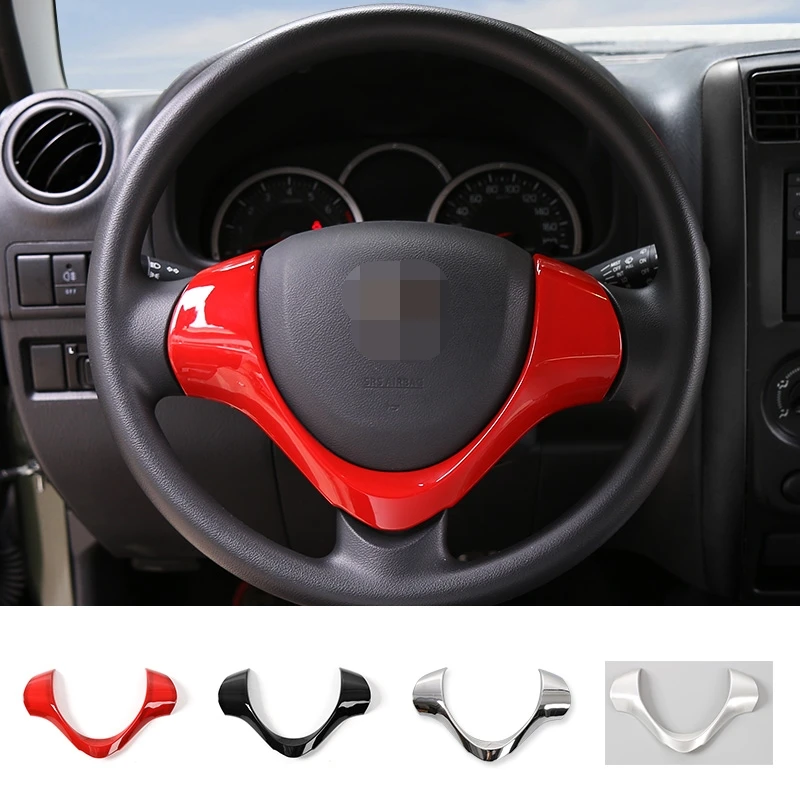

SHINEKA Car Styling ABS Interior Steering Wheel U-Shape Decorative Trim Cover Frame Bezel Fit for Suzuki Jimny 2007