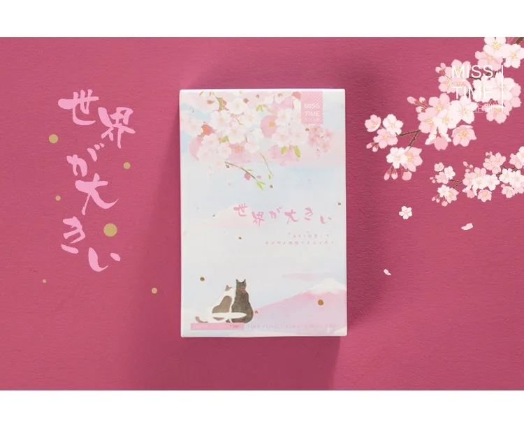28 листов/набор вишневых цветов серии сезон Lomo карты мини бумажная открытка карта Подарочная поздравительная открытка