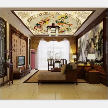 

3d Wall ceiling mural wallpaper for Ceiling 5D Papel mural for living room wall paper 3d Ceiling wall photo murals home decor