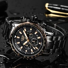 LIGE Топ люксовый бренд мужские s водонепроницаемые кварцевые часы бизнес большой циферблат модные повседневные спортивные полностью черные мужские наручные часы