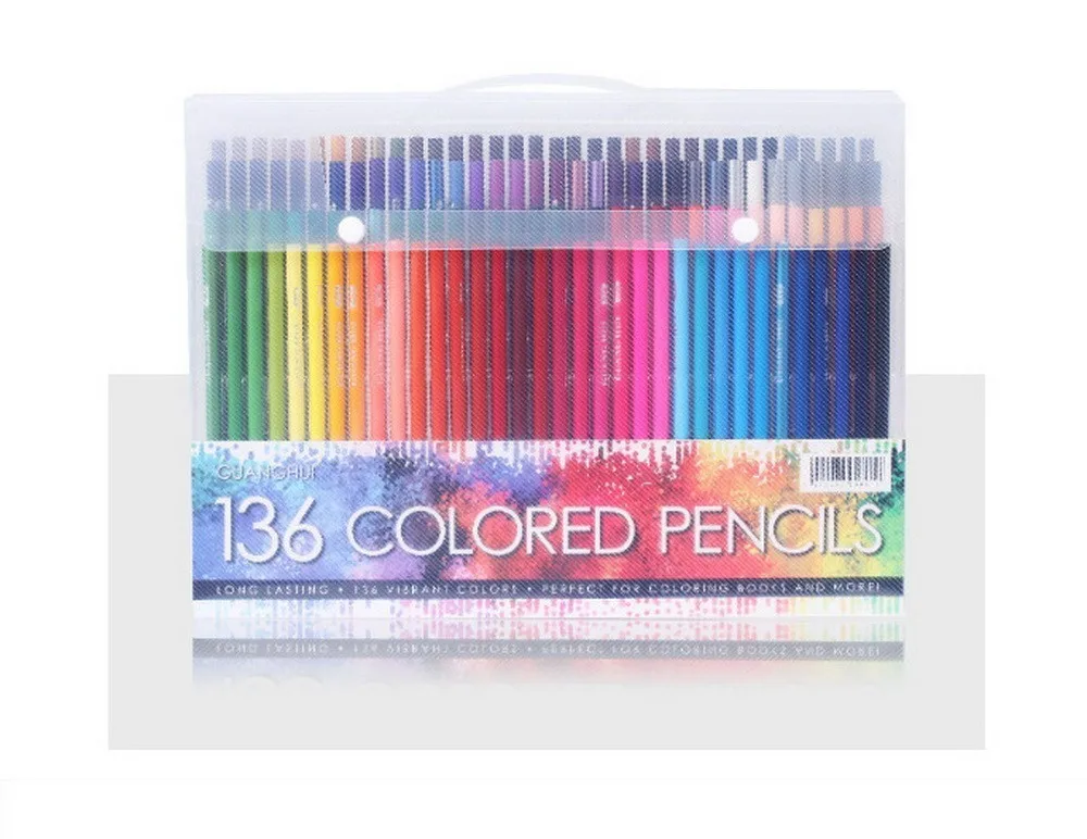 

Genuine 136 color oily color pencil painting products logs creative pencils environmental safety school supplies