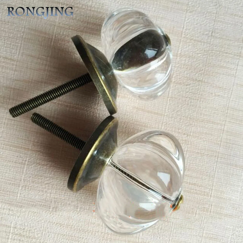 5pcs Clear Acrylic Kitchen Drawer Knobs Cupboard Dresser Handle
