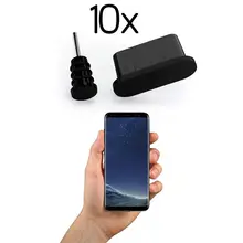 10x противопылевые заглушки USB C отверстия для зарядки 3,5 мм разъемы для наушников силиконовые Тип C порт защита от пыли разъем для Samsung S9 S8 Huawe