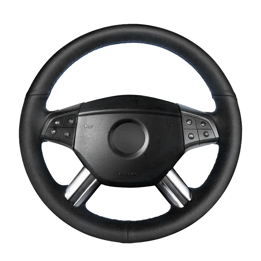 

Hand-stitched Black PU Artificial Leather Car Steering Wheel Cover for Mercedes Benz W164 M-Class ML350 ML500 X164 GL-Class GL4