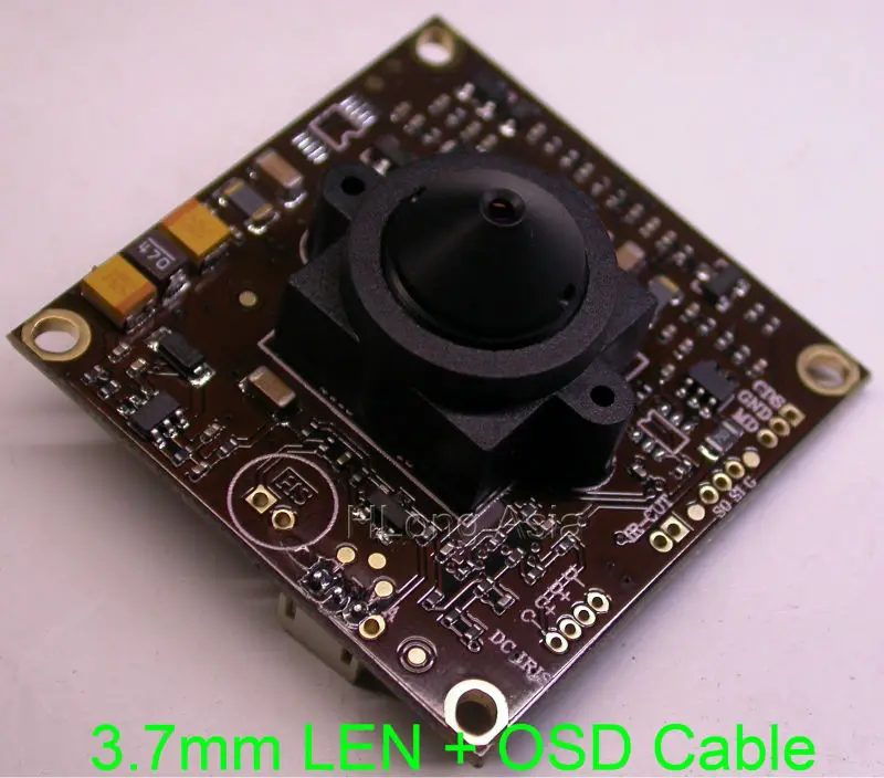 3 7 мм LEN 1/3 &quotSony ExView HAD CCD ICX672/673 + CXD4140 CCTV модуль камеры chipboard с OSD кабелем |