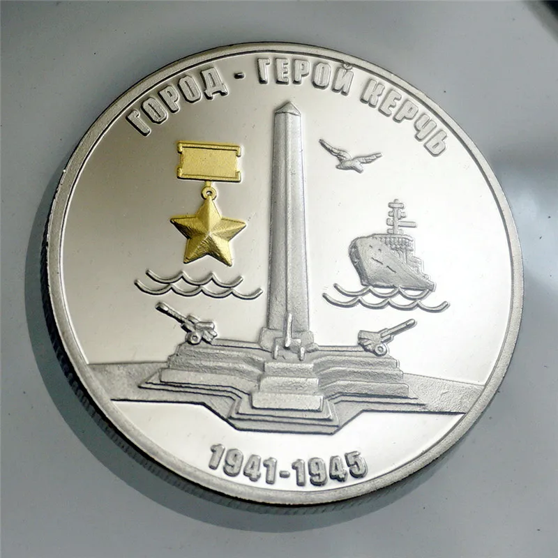 

WW2 Soviet Union Black Sea Fleet Commemorative Coins Collectibles WWII Russia CCCP Souvenir