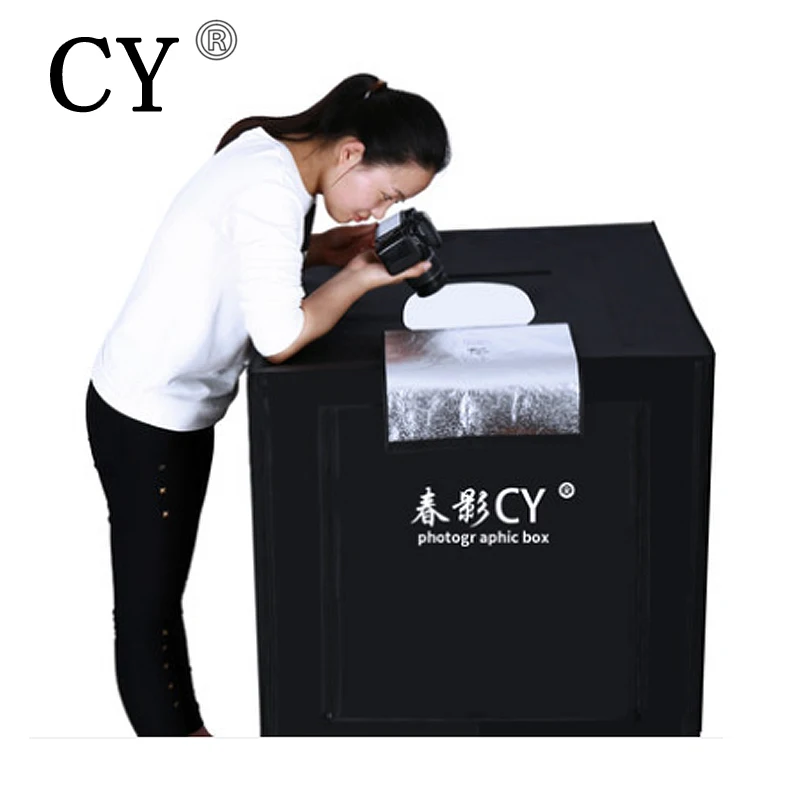 CY 70*70 см Светодиодная софтбокс для фотостудии съемки + Портативная сумка адаптер