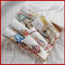 9 шт. Кролик цифровой печати окрашенная хлопчатобумажная льняная ткань для DIY шитье лоскутное домашнее текстильное изделие Декор сумочки ремесла