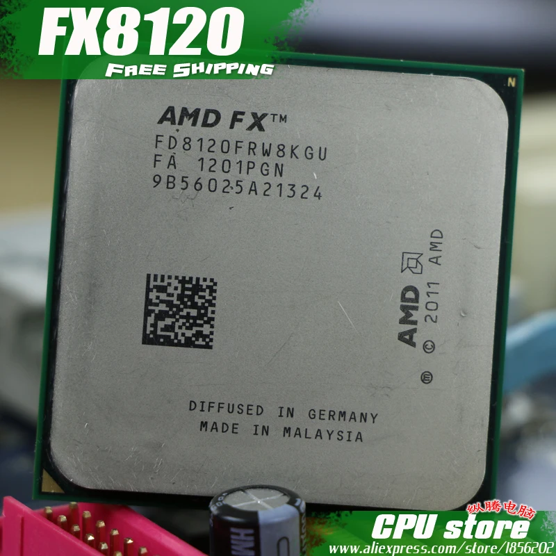 AMD FX 8120 AM3+ 3,1 ГГц/8 Мб/125 Вт Восьмиядерный процессор FX последовательные части FX-8120 FX8120(Рабочая) 8100