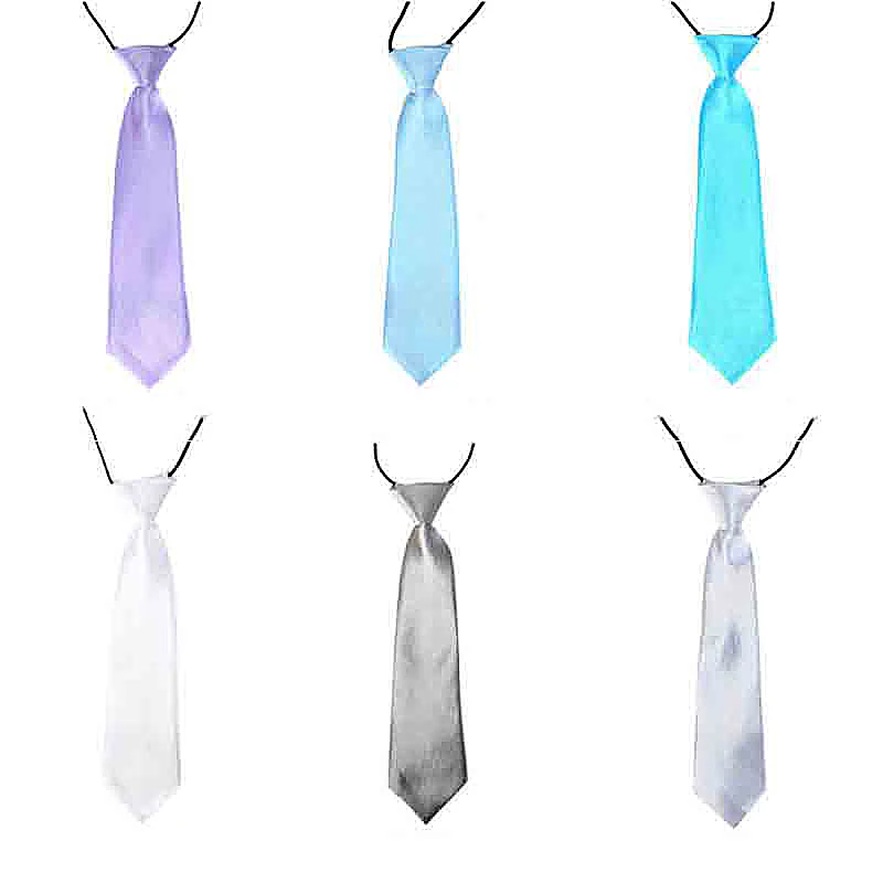 School Boys Kids Children Baby Wedding Print Striped Colour Tie Necktie Clip Girls Neck Ties