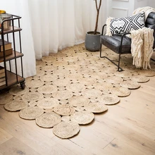 100% Handmade Natural Jute Rug Round Carpet Anti-Slip Door Rug And Floor Mat for Living Room Bedroom decoration carpet. 100% Handmade Natural Jute Rug Round Carpet Anti-Slip Door Rug And Floor Mat for Living Room Bedroom decoration carpet.