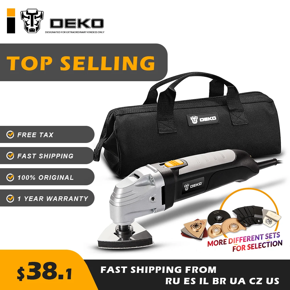 

DEKO 110V/220V Variable Speed Electric Multifunction Oscillating Tool Kit Multi-Tool Power Tool Home DIY