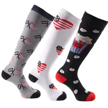 Компрессионные носки унисекс для мужчин и женщин, для путешествий, противоутомляющие гольфы, для футбола, бега, спортивные длинные носки, 1 партия/3 пары