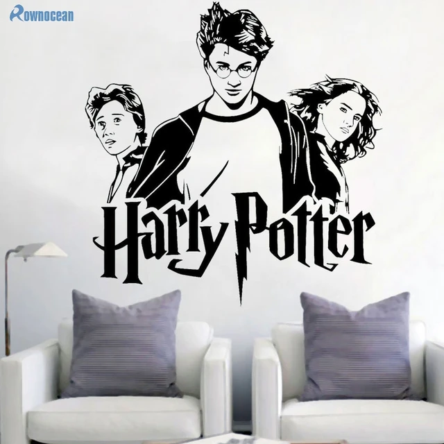harry potter portrait wall sticker hermione granger ron weasley wall