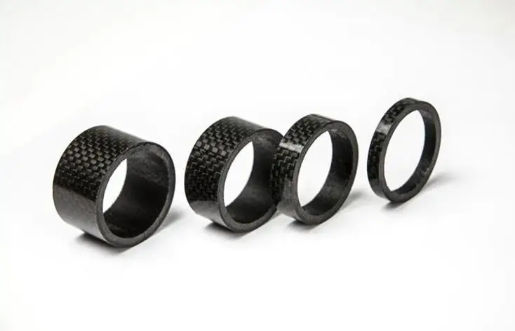 Полностью углеродное волокно велосипед шайба для рулевой колонки набор, передняя вилка riser pad кольцо прокладочное кольцо выноса руля 4 шт./партия(5 мм/10 мм/15 мм/20 мм