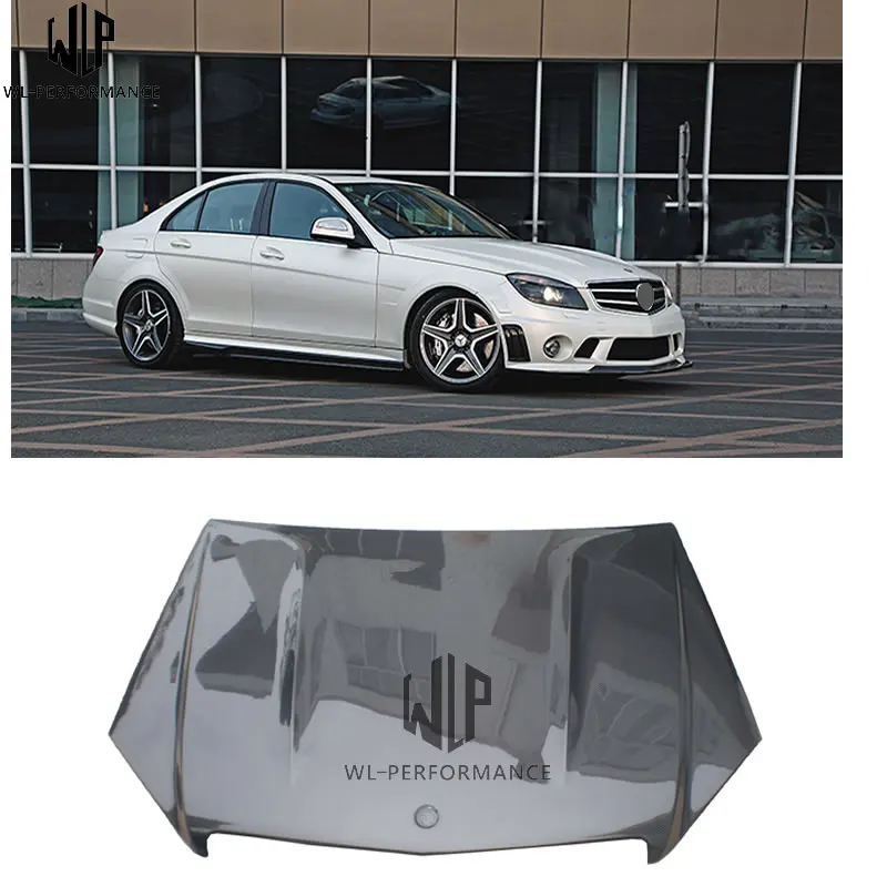

C Class Carbon fiber Standard type engine hood cover bonnet hoods with Car body kit for Mercedes Benz W204 12-UP use
