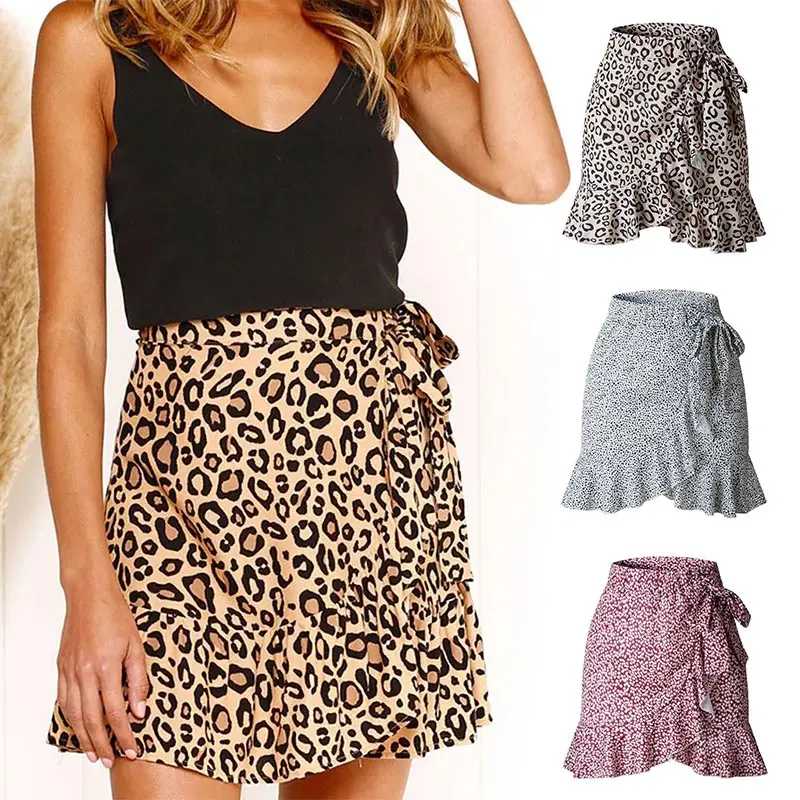 

Women High Waist Skirt Ruffles Casual Retro Style Evening Party Summer Short Mini Skirt