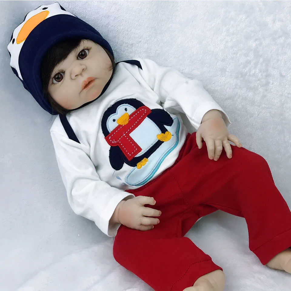 57 см Силиконовая виниловая Кукла Reborn для маленьких мальчиков игрушки 23 дюйма